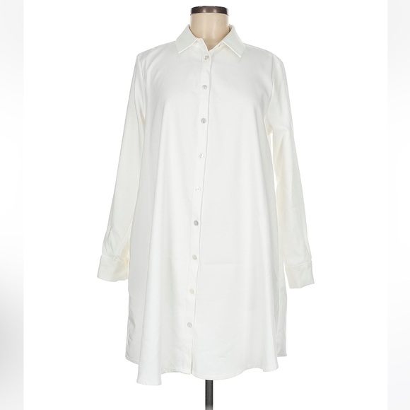 Rachel Zoe White Button Down Shirt Dress NWT - Picture 1 of 8